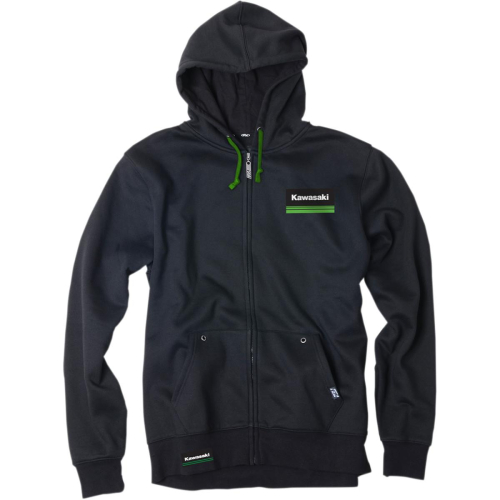 Factory Effex - Factory Effex Kawasaki Lines Unlined Zip-Up Hoody - 22-88112 - Charcoal - Medium
