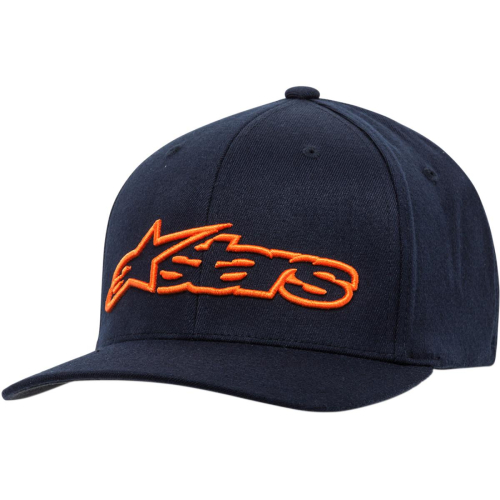 Alpinestars - Alpinestars Blaze Curved Bill Hat - 1039810057032LX - Navy/Orange - Lg-XL