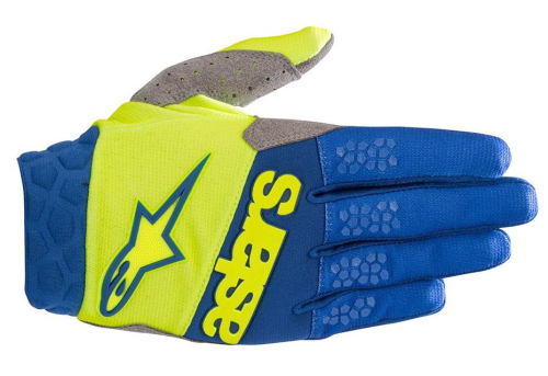 Alpinestars - Alpinestars Racefend Gloves - 3563519-557-M - Fluorescent Yellow/Blue - Medium