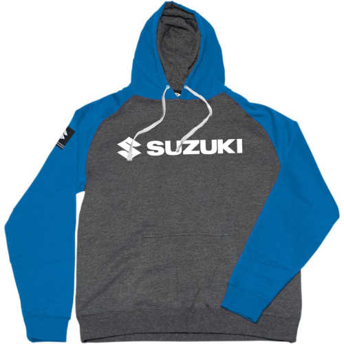 Factory Effex - Factory Effex Suzuki Horizon Pullover Hoody - 22-88414 - Charcoal/Royal Blue - Large