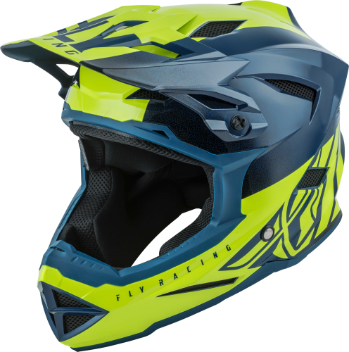 Fly Racing - Fly Racing Default Youth Helmet - 73-9173YL - Teal/Hi-Viz - Large