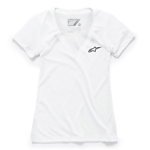 Alpinestars - Alpinestars Ageless V-Neck Womens T-Shirt - 1W38-73000-20-L - White - Large