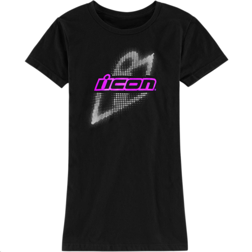 Icon - Icon Sparkle Slant Tee Womens T-Shirt - 842.3031-3390 - Black - Medium