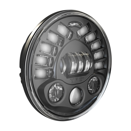 J&M - J&M 7in. LED Pedestal Headlights - Black - 0553441
