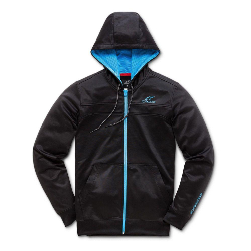 Alpinestars - Alpinestars Freeride Fleece Front Zip Hoody - 1018-53010-1072-2XL - Black/Blue - 2XL