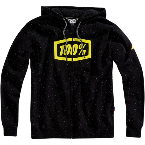 100% - 100% Fleece Zip Syndicate Hoody - 36017-027-12 - Black/Green - Large