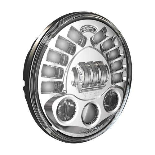J&M - J&M 7in. LED Pedestal Headlights - Chrome - 0553451