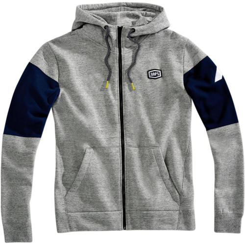 100% - 100% Fleece Zip Emissary Hoody - 36029-025-12 - Gray/Heather - Large