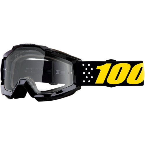 100% - 100% Accuri Pistol Goggles - 50200-283-02 - Black / Clear Lens - OSFA