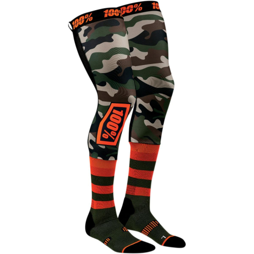 100% - 100% Knee Brace Moto Socks - 24014-064-17 - Camo - Sm-Md