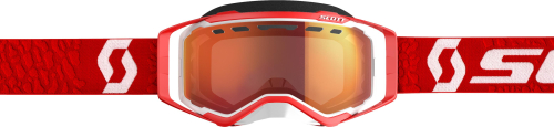Scott USA - Scott USA Prospect Snowcross Goggles - 262581-1030024 - White/Red / Amp Red Chrome Lens - OSFM