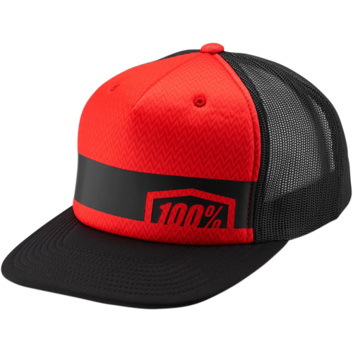 100% - 100% Quest Snapback Hat - 20067-003-01 - Red - OSFM