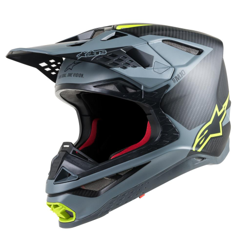 Alpinestars - Alpinestars Supertech M10 Meta Helmet - 8300419-175-L - Black/Gray/Yellow Fluo - Large
