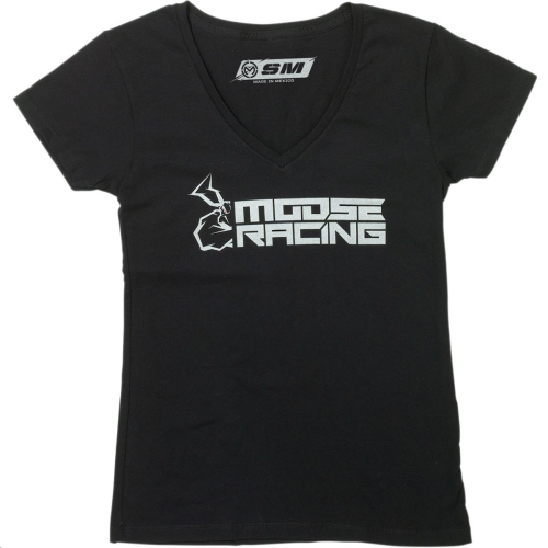 Moose Racing - Moose Racing Supremacy Womens T-Shirt - 3031-3497 - Black/Silver - Medium