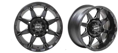 STI - STI HD6 Alloy Wheel - 14x7 - 4/156 Bolt Pattern - 4+3 Offset - Matte Black - 14HD623