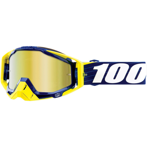 100% - 100% Racecraft Bibal Goggles - 50110-268-02 - Bibal / Navy/White / Gold Lens - OSFM