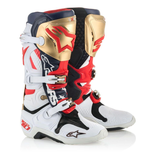 Alpinestars - Alpinestars Tech 10 Liberty Limited Edition Boots - 2010014-2379-10 - Dark Blue/Red/White - 10