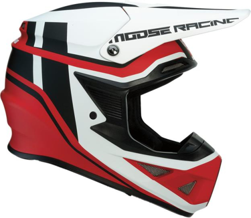 Moose Racing - Moose Racing F.I. Sesson Helmet - 0110-5751 - Red/White - 3XL
