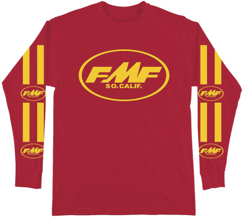 FMF Racing - FMF Racing Geezer Long Sleeve Tee - FA8119903-RED-2XL - Red - 2XL
