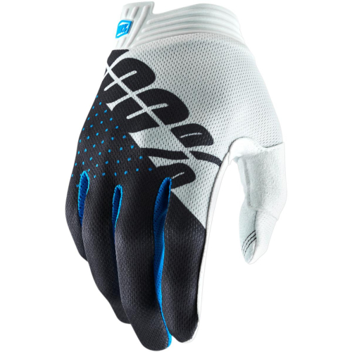 100% - 100% I-Track Gloves - 10015-252-10 - White/Gray - Small