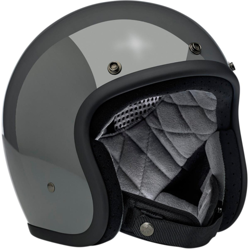Biltwell Inc. - Biltwell Inc. Bonanza Solid Helmet - 1001-109-201 - Gloss Storm Gray - X-Small