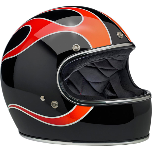Biltwell Inc. - Biltwell Inc. Gringo Dice Flames Helmet - 1002-512-104 - Dice Flames - Large
