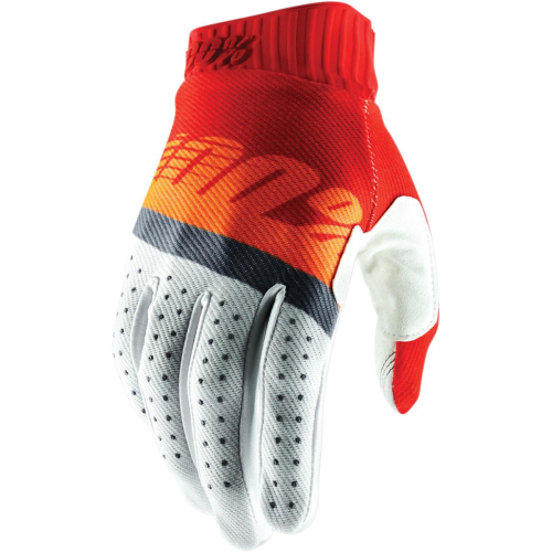 100% - 100% Ridefit Gloves - 10014-214-10 - Red/Orange/Steel - Small