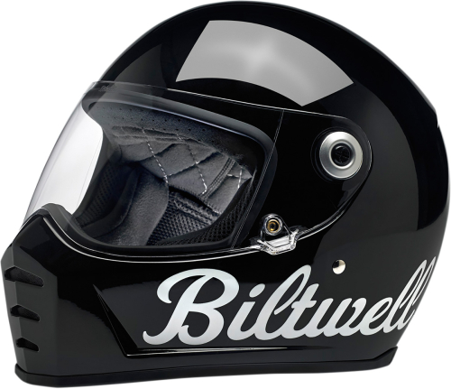 Biltwell Inc. - Biltwell Inc. Lane Splitter Graphics Helmet - 1004-119-101 - Gloss Black Factory - X-Small