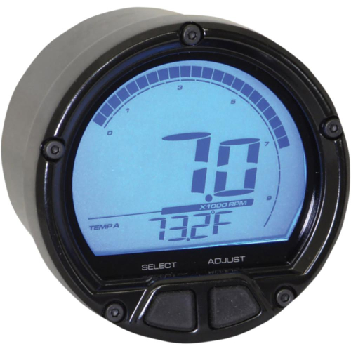 Koso North America - Koso North America HD DL-02R Electronic Tachometer - Black - BA555B16-HD