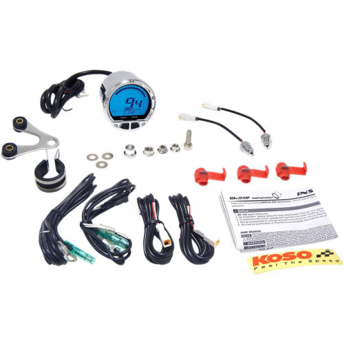 Koso North America - Koso North America HD DL-02R Electronic Tachometer - Chrome - BA555B19-HD