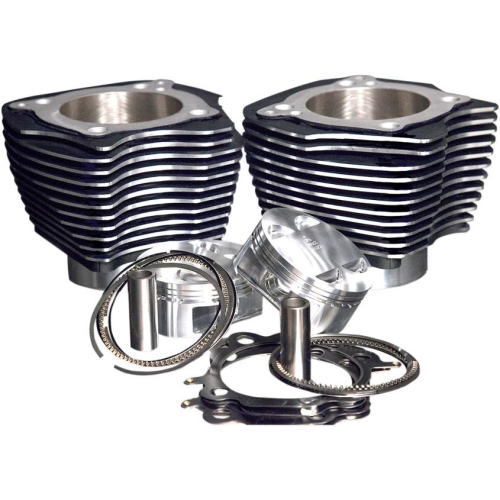 Revolution Performance - Revolution Performance Bolt-On Big Bore Kit - 4.250in. Bore - 10.7:1 Compression - Flat-Top Black with Highlighted Fins - 201-601W