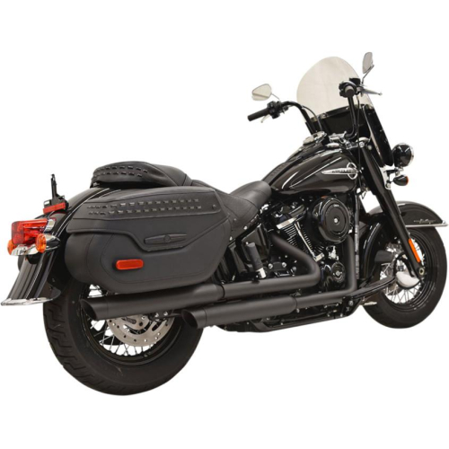 Bassani Manufacturing - Bassani Manufacturing 2-Into-2 Staggered Exhaust System - Black - 1S93SB