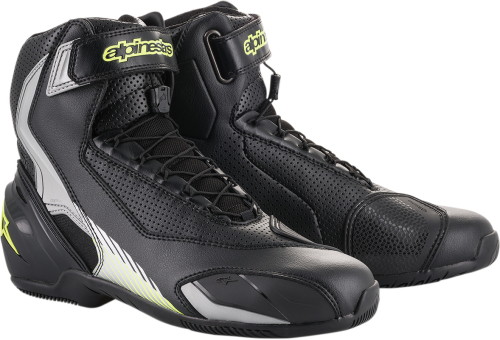 Alpinestars - Alpinestars SP-1 V2 Vented Riding Shoes - 251131815950 - Black/Silver/Yellow Fluo - 14