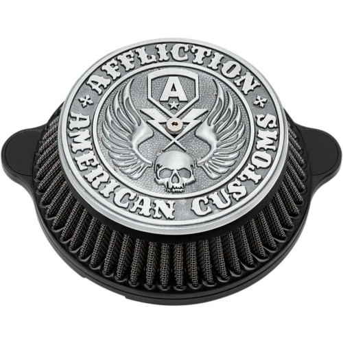 LA Choppers - LA Choppers Affliction Air Cleaner - Chrome - LA-2990-03