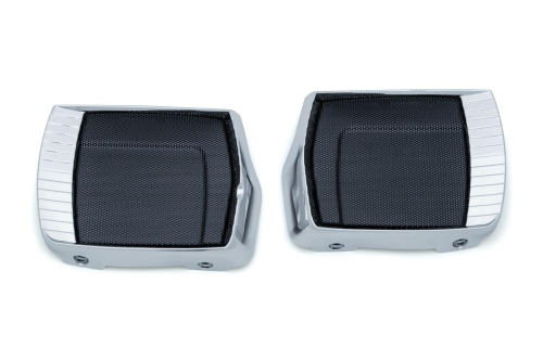 Kuryakyn - Kuryakyn Aztec Speaker Grills - Chrome - 5182