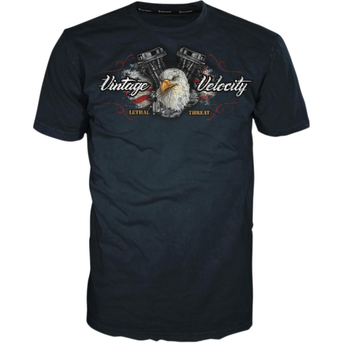 Lethal Threat - Lethal Threat Eagle Motorcycle T-Shirt - VV40127L - Black - Large