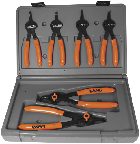 Lang Tools - Lang Tools 6 Piece V-Notch Retaining Ring Pliers - 3597