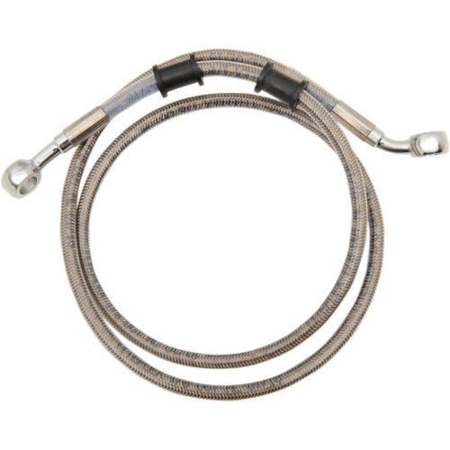 Drag Specialties - Drag Specialties Extended Length Stainless Steel Front Brake Line Kit - +4in. - Clear-Coated - 1741-5388