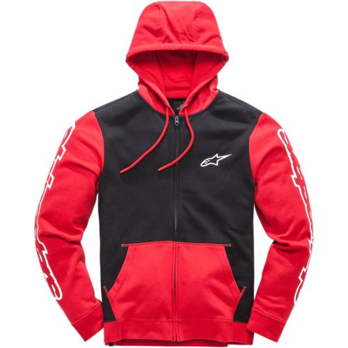 Alpinestars - Alpinestars Machine Fleece Zip-Up Hoody - 10175300530102X - Red/Black - 2XL