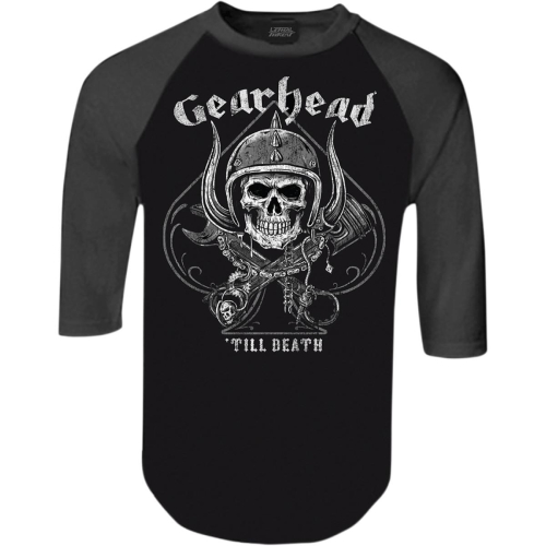 Lethal Threat - Lethal Threat Gearhead 3/4 Sleeve Shirt - LT20581L - Gray/Black - Large