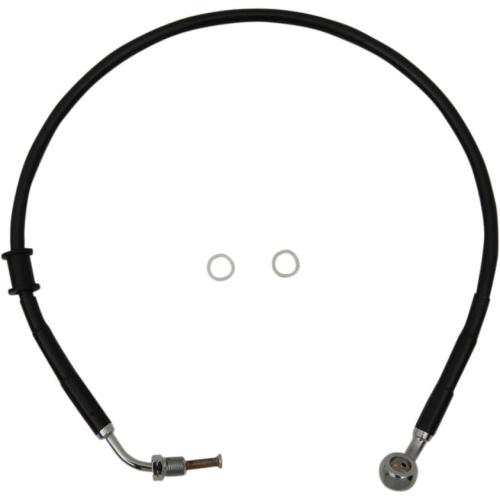 Drag Specialties - Drag Specialties Extended Length Stainless Steel Front Brake Line Kit - +4in. - Black Vinyl - 1741-5275