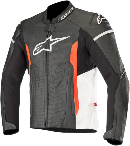 Alpinestars - Alpinestars Faster Leather Jacket - 3103618-1231-52 - Black/White/Red - 42