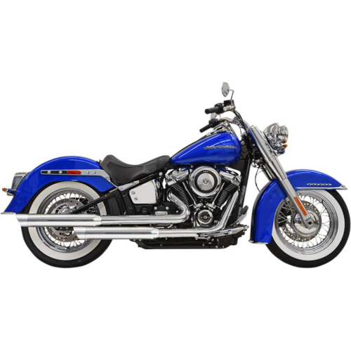 Bassani Manufacturing - Bassani Manufacturing 2-Into-2 Staggered Exhaust System - Chrome - 1S93S