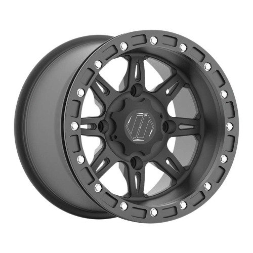 Hiper Wheel - Hiper Wheel Cheyenne Wheel - 15x10 - 5+5 Offset - 4/136 - Matte Black - 1510-KCEBK-55-SBL-BK