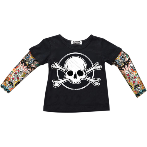 Lethal Threat - Lethal Threat Skull Toddler T-Shirts - LA204572T - Black - 2T