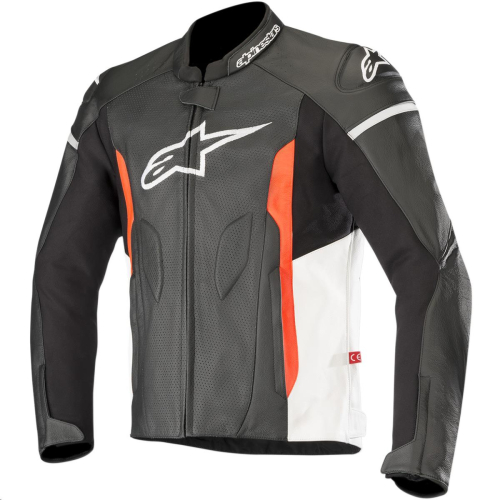 Alpinestars - Alpinestars Faster Leather Jacket - 3103618-1231-50 - Black/White/Red - 40