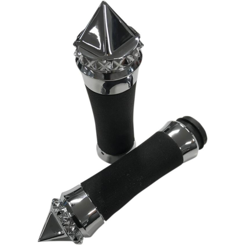 Eddie Trotta Designs - Eddie Trotta Designs Two-Piece Comfort Grips - Diamond - Chrome - TC-796