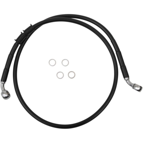 Drag Specialties - Drag Specialties Standard Length Front Stainless Steel Brake Line Kit - Black Vinyl - 1741-5357