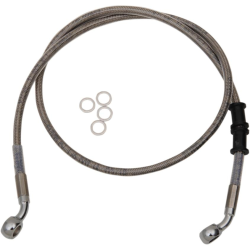 Drag Specialties - Drag Specialties Standard Length Front Stainless Steel Brake Line Kit - Clear - 1741-5356