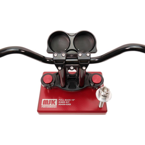 MJK Performance - MJK Performance Complete Handlebar Riser Kit - 12in. Pullback - Black - P-4473
